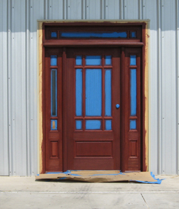 Texas Timber Wolf workshop construction - Front Door.